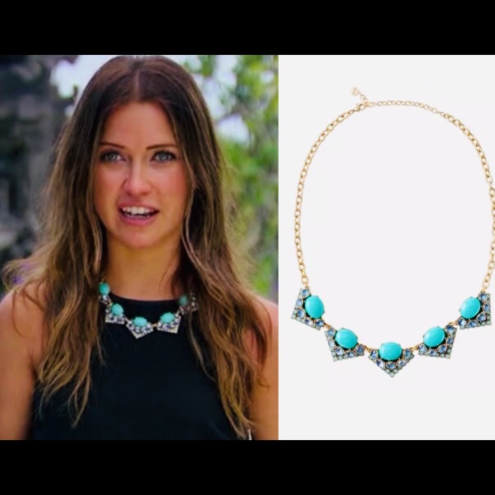 Stella & Dot | Art Deco Style Blue & Green Crystal Adorned Statement Nec… - Picture 5 of 13
